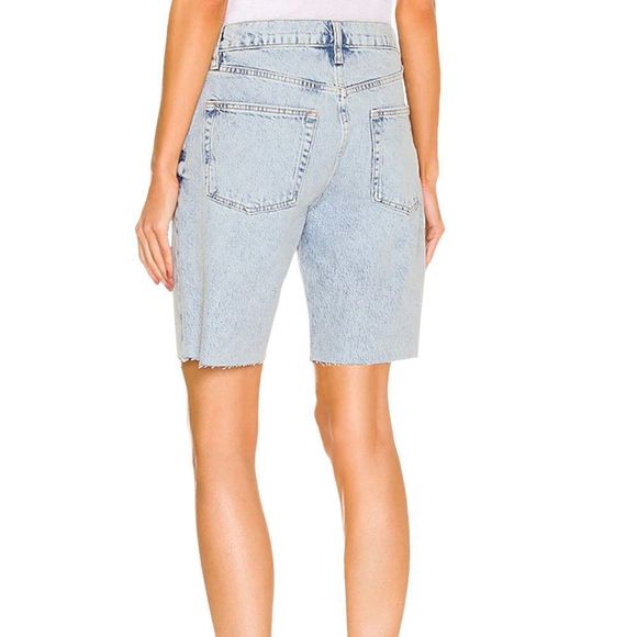 New Frame Shorts Size 29 Le Slouch Bermuda in Richlake Light Wash Jean Biker - Picture 6 of 16